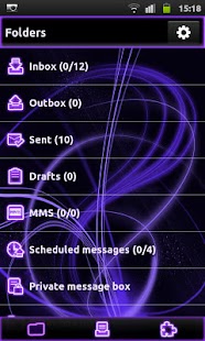 Neon Purple Style GO SMS PRO Screenshots 0