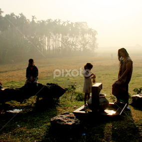 village life by Anjali Borah - People Family