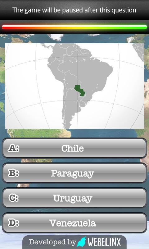 Geography Quiz Game Screen 3