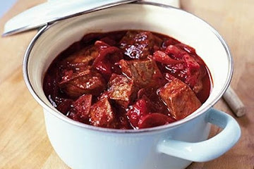 20-minute beef in red wine