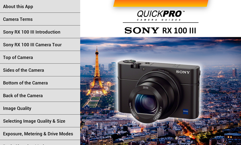 Sony RX100 Mk III by QuickPro Screen 1