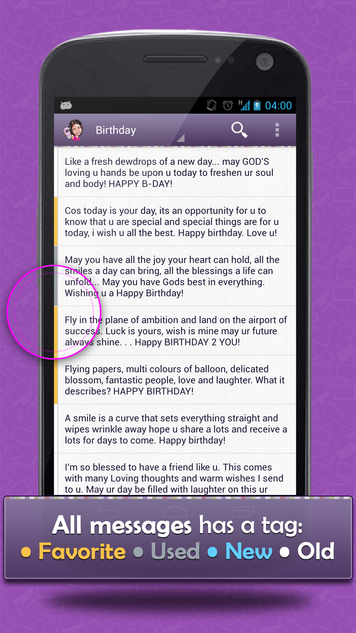 Messages for Mobile Screen 2