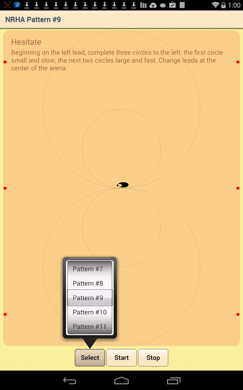 Reining Patterns (NRHA) Screen 2