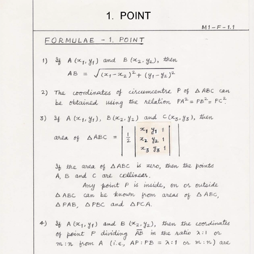 CBSE Math Formulas Std12