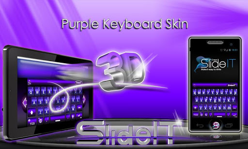 SlideIT Purple 3D Skin