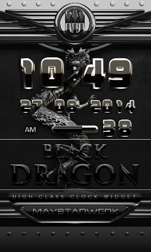 dragon digital clock black