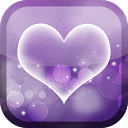 Purple Hearts Live Wallpaper mobile app icon