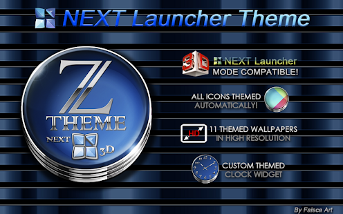 Next Launcher Theme Zaphire 3D
