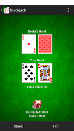 Blackjack 21 card game poster 4