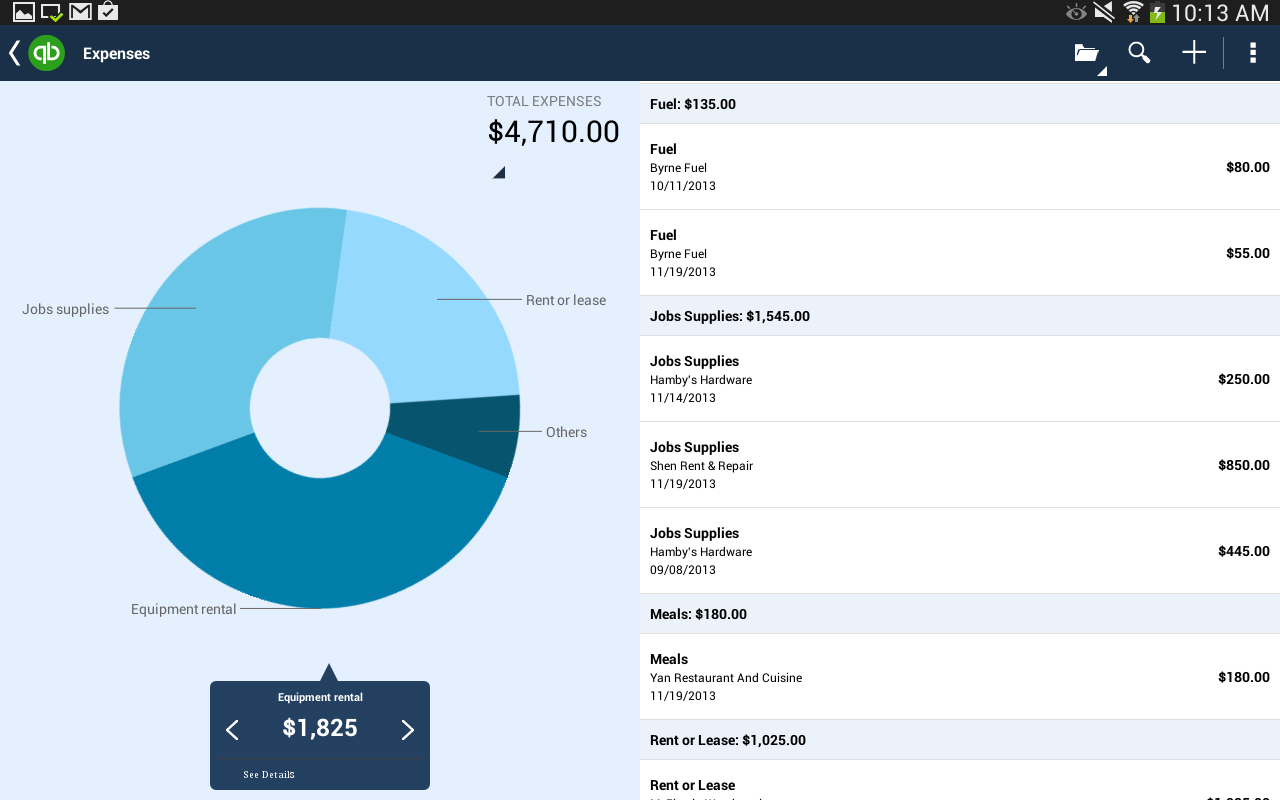 QuickBooks Online screenshot