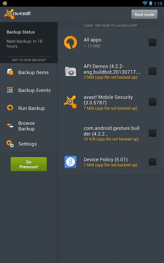 Mobile Backup & Restore - Screenshot