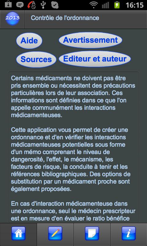 Android application Ordonnance screenshort