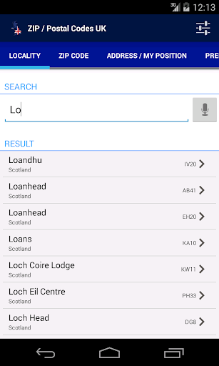 ZIP Postal Codes UK