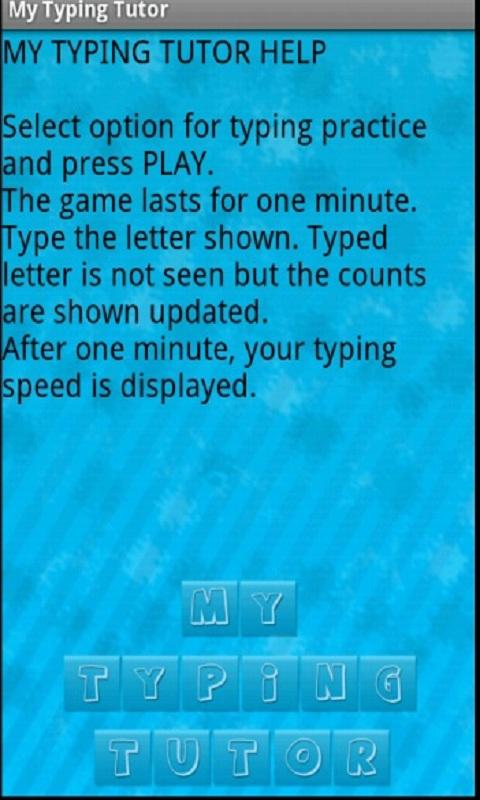 My Typing Tutor - screenshot