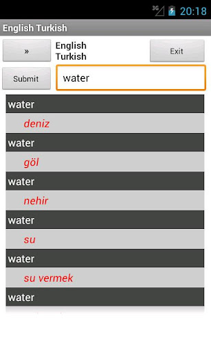 English Turkish Dictionary