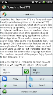 Sprache in Text Übersetzer TTS Captura de pantalla