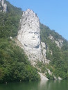 Decebal's head in the mountain