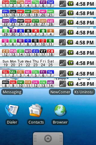 Android application Calendar in Status bar screenshort