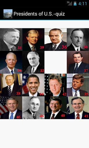 Presidents of U.S.-quiz