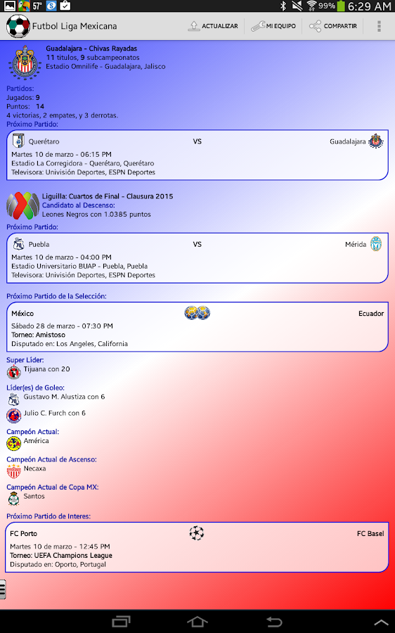 Futbol Liga Mexicana (Soccer) - Aplicaciones de Android en 