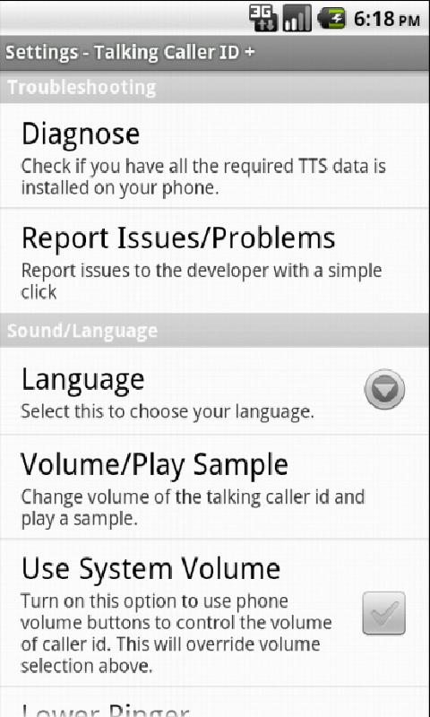 Talking Caller ID + Screen 2