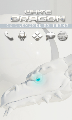 GO Launcher Theme White Dragon