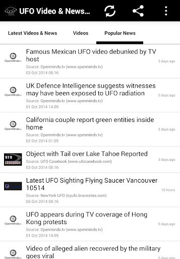 【免費媒體與影片App】UFO Video & News Links-APP點子