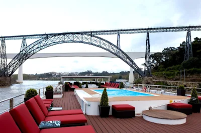 Take in sweeping views of Portugal's breathtaking Douro River Valley from the best possible spot: the sundeck pool aboard AmaVida.