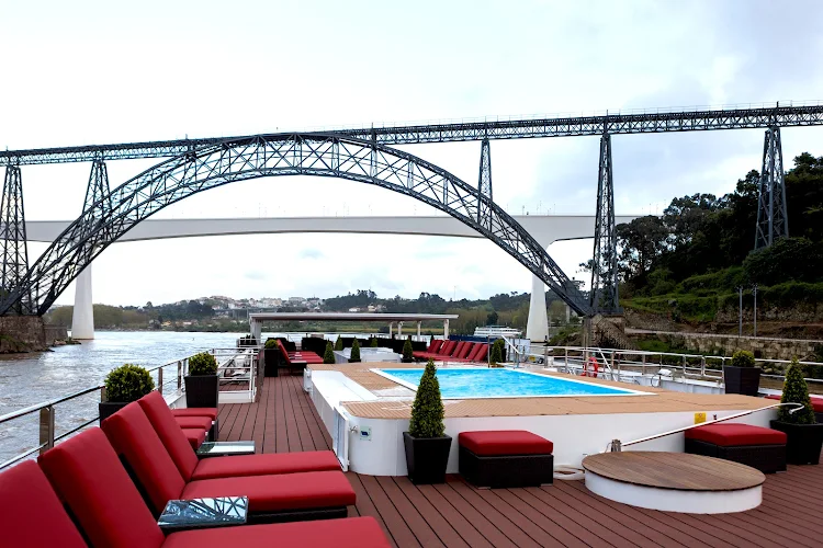 Take in sweeping views of Portugal's breathtaking Douro River Valley from the best possible spot: the sundeck pool aboard AmaVida.