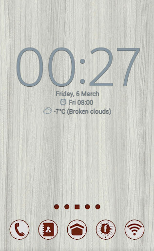 White Wood Go Launcher Theme