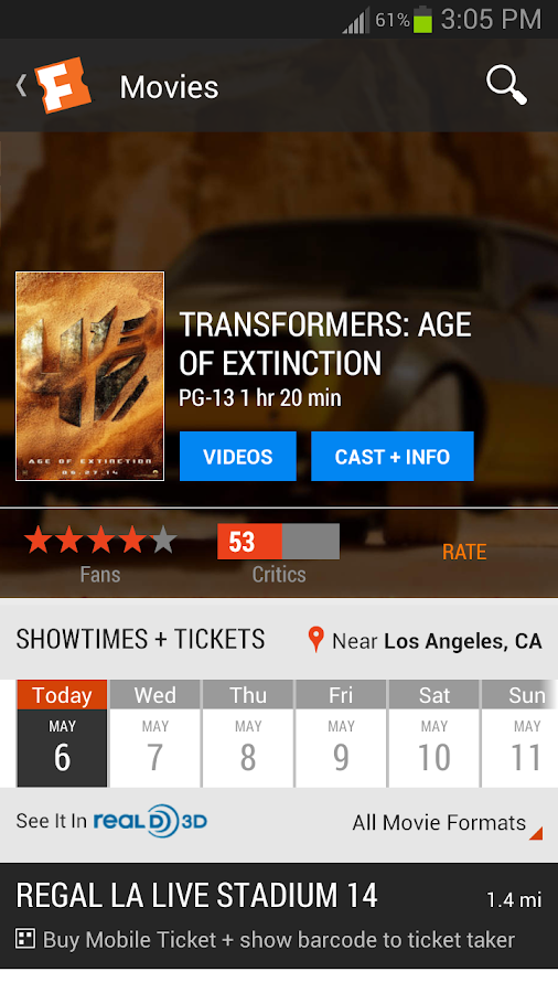 Fandango Movies Android Apps on Google Play