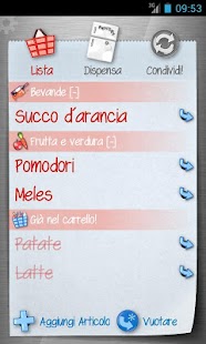 Screenshot dell'applicazione Android Shopping List - ListOn