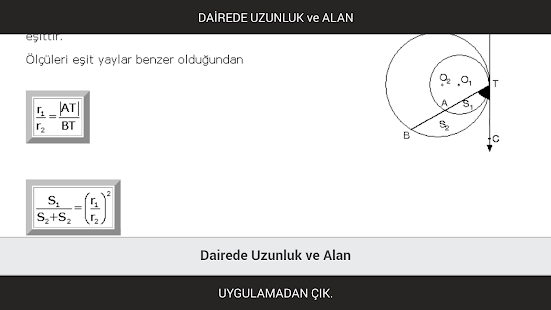 Dairede Uzunluk ve Alan Screenshots 2