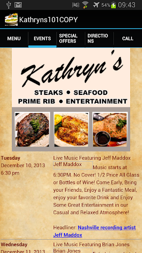 Kathryn's Steaks App