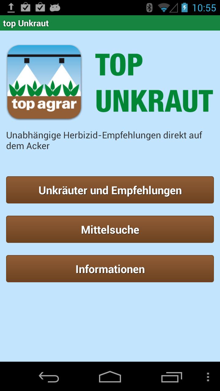 Android application top Unkraut 2020 screenshort