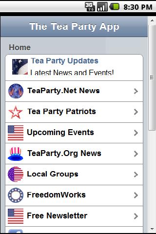 Android application Ultimate Tea Party App screenshort