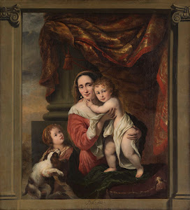 RIJKS: Ferdinand Bol: Caritas: Joanna de Geer (1629-1691) with her Children Cecilia Trip (1660-1728) and Laurens Trip (b. 1662) 1669