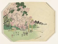 Bloesemende boom bij tempel