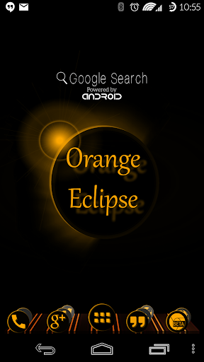 Orange Eclipse Launcher Theme