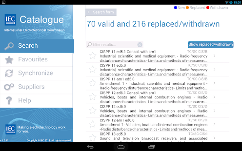 IEC Catalogue Screenshots 1