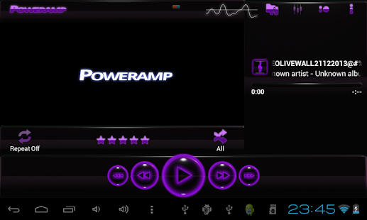 poweramp skin glow purple Screenshots 3