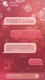 GO SMS PINK CHRISTMAS THEME(圖2)-速報App