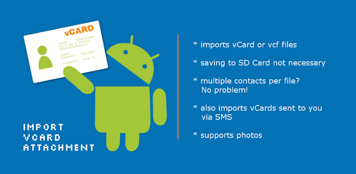 Import vCard Attachment