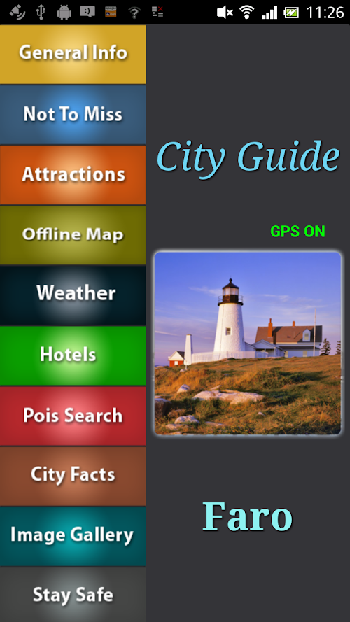 Android application Faro Offline Travel Guide screenshort