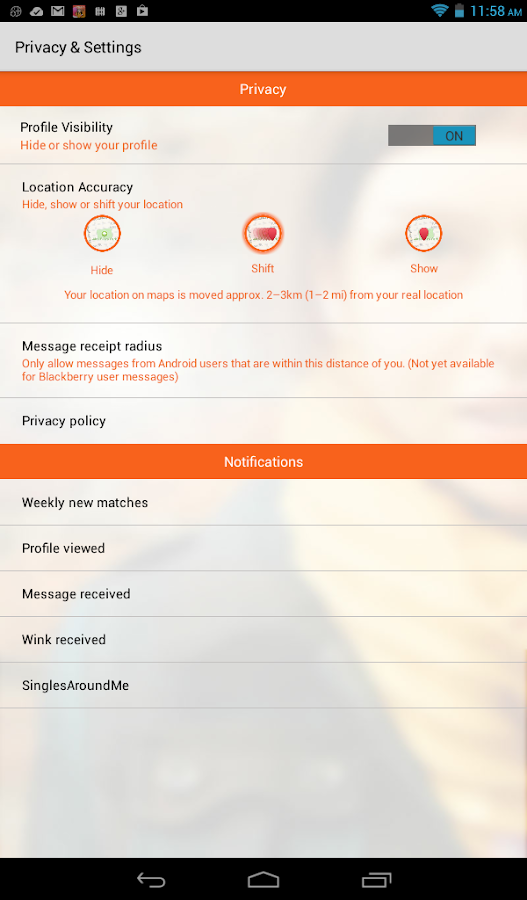Mobile dating apps für android
