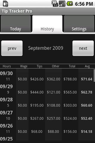 Tip Tracker Pro Screen 2