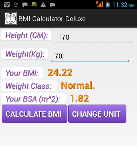 BMI Calculator Deluxe