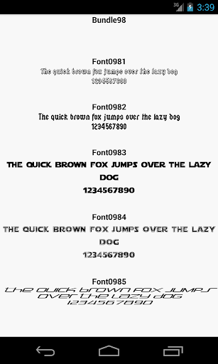 Fonts for FlipFont 98