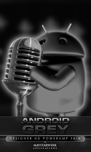 poweramp skin android grey