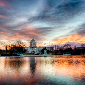 Christmas Capitol Sunrise  by Kevin Miller - Buildings & Architecture Public & Historical